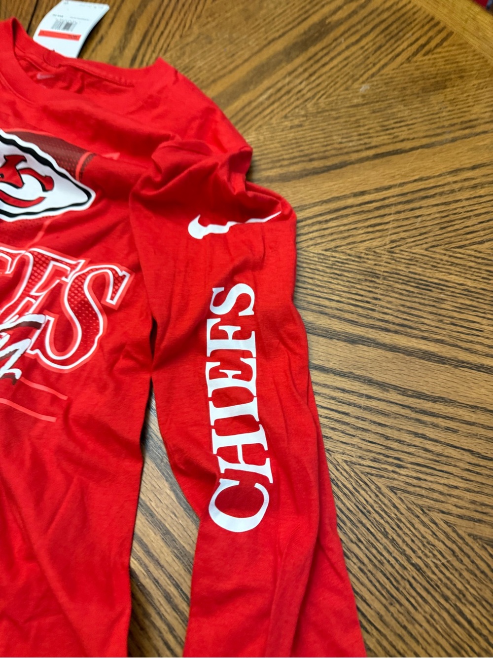 New with Tags Nike Kansas City Chiefs Red Long Sleeve Tee -l - Picture 5 of 6